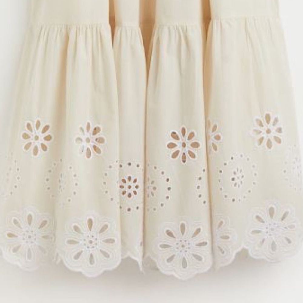 H&M Broderie Anglaise Dress Embroidered New - Picture 9 of 10
